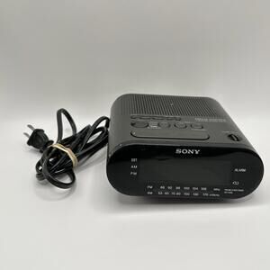 Sony ICF-C218 Dream Machine AM/FM Clock Radio Black Digital Alarm Tested Works